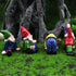 Yoga Gnome Miniature Garden Gnome, Fairy Garden Accessories Set of 4 Little Outdoor Gnomes