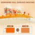 6 Setting 6 Upgrade Food Warming Mat - Electric Warming Tray with Temperature and Hours Timer,Full Surface Graphene