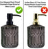 Black Soap Dispenser Pump Replacement, Matte 304 Stainless Steel Hand Soap and Lotion Dispenser for Glass Bottles