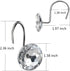 HBlife 12 Pcs Acrylic Decorative Rolling Diamond Shower Curtain Hooks, Rust Proof Rhinestones, Clear Round