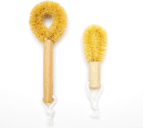 Tawashi Kitchen Scrub Brush with Handle for Dish, Pan, Pot, Strainer, Sink, and Vegetables (Normal)