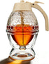Ahhute Honey Dispenser, No Drip Glass Maple Syrup Dispenser with Stand, Reusable Honey