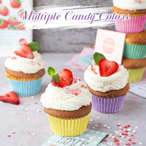 Baking Cups: 100 pieces Paper Cupcake Liners Wrappers for Wedding, Birthday, Baby Shower, Holiday Party