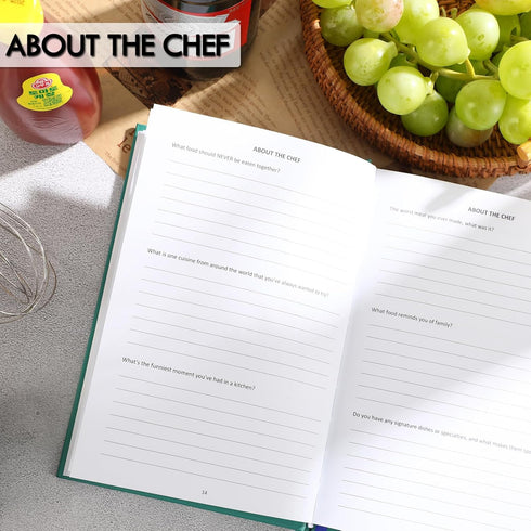 Blank Recipe Book to Write Your Own Recipes - A5 Hardcover for 100 Unique Family Recipes