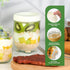 3Pack Hoa Kinh Glass Overnight Oats Jars with Lids, Leak Proof Small Stackable Glass Jar Kitchen Canisters