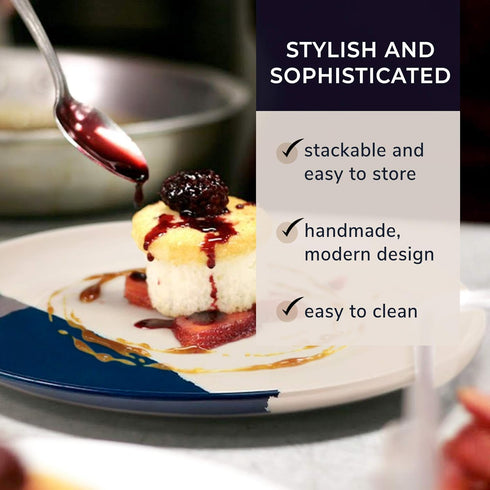 Melamine Side Plates Set of 4, Chip and Break-Resistant, Durable Salad Plates for Indoor and Outdoor, Dishwasher Safe