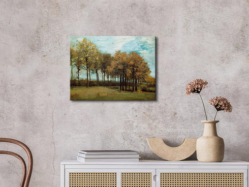 Wieco Art Autumn Landscape Canvas Prints of Vincent Van Gogh 1885 Famous Paintings Reproduction Wall Art for Home Decor