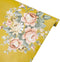 Yifely Vintage Peony Floral Shelving Paper Dark Yellow Peel & Stick Shelf Liner, 17.7 Inch by 9.8 Feet