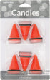 6-Count Creative Converting Molded Candles, Cone-Shaped Under Construction