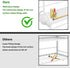 Bathroom Counter Organizer - 3 Tier Foldable Spice Rack Counter Shelf for Bathroom Kitchen Bedroom