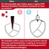 Stainless Steel Paddle Flat Beater, Accessories for KitchenAid Mixers, Fit 5 QT Bowl-Lift Mixing Bowl