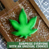 Marijuana Leaf Plant Cookie Cutter, Stainless Steel 4" Cake Mold for DIY Pastry Bakeware, Brownie Biscuit Decoration