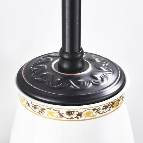 Oil Rubble Bronze Brass Bath Toilet Brush Holder Set, Wall Mounted Black Bathroom Hardware Accessories