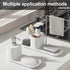Kitchen Soap Dispenser Set with Tray and Sponge Holder, 3-in-1 Countertop Storage Organizer, Includes Dish Towel