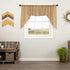 VHC Brands Tobacco Cloth Fringed Farmhouse Decor Kitchen Swag Prairie Panels Door Window Tier Set Curtains, Khaki,