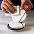Set 6 3.9" Inches Koville White Marble Coasters of for Coffee Table, Handmade Round Coaster, Luxury Aesthetic Marble
