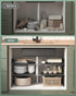 2 8 NETEL Under Sink Organizers and Storage, Tier Expandable Under Cabinet Organizer Shelf with Removable