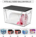 Countertop Pantry Organizers Storage, Under Sink Organizer Trash Bag Holder with Bamboo Lids Large Capacity Clear