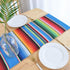 BOXAN Mexican Serape Table Runner, 14 x 84 Inch Fringe Cotton Blanket for Party Wedding Decorations