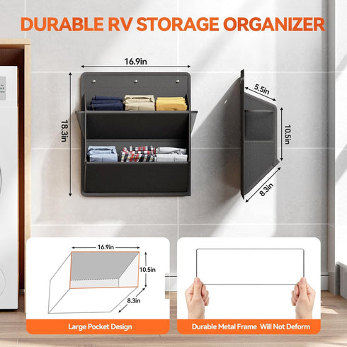 2 Pack Closet RV Shoe Storage with Sticky Adhesive Tape, Over the Door Shoe Rack, Wall Hanging Shoe Organizer