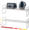 taiheis Hole Pattern Expandable Shelf Organizer,2Pack 8.1" Wide Easy to Assemble Cabinet Organizer