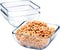 NUTRIUPS Glass Bowl Set, Glass Mixing, Salad, Cereal, Serving Bowls, Microwave Safe, Clear Square Bowls