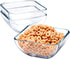 NUTRIUPS Glass Bowl Set, Glass Mixing, Salad, Cereal, Serving Bowls, Microwave Safe, Clear Square Bowls