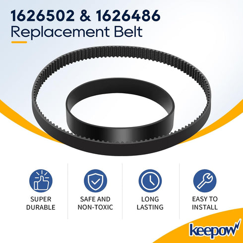 KEEPOW Replacement Belts Set for Bissell 3071 PowerForce, TurboClean DualPro Pet Carpet Cleaner (2+2 Pack)