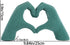 DOVDOV Green Heart Hand Sculpture, Heart Hand Statue Home Decor Aesthetics, Suitable for Bookshelf Console Table Office