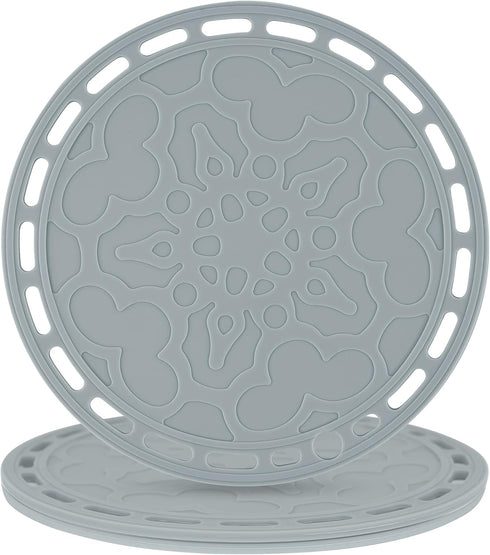 Smithcraft Silicone Pot Holder Trivet Mat for Pots and Pans, Hot Pads for Countertop Tables, Set of 3 (Grey)