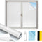 Frosted Glass Window Film with Installation Tools, 17.5 Inch X 6.5 Feet - Heat Blocking Static Clings Reusable for