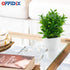 OFFIDIX Small Artificial Eucalyptus Plants with White Square Vase, Fake Plants for Home and Office Desktop Decor