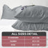 Superity Linen Pillow Cases Queen Size - Envelope Enclosure - 2 Pack - 100% Soft and Comfortable Premium Cotton - Grey