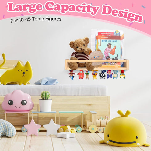 Book Floating Shelf for Toniebox Organizer Storage Floating Shelves, Floating Book Shelves for Wall Compatible