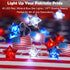 Libreath 4th 13FT 40LED of July Decorations Red White and Blue Star American Flag Lights Fairy String Lights Battery