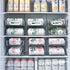 Upgrade 2-Tier Rolling Soda Can Storage Organizer for Tall Skinny Soda/Pop Cans, Soda Can Dispenser for Refrigerator, Fridge Can Drink Holder, Plastic Storage Rack for Fefrigerators, Pantry