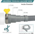 Universal Dishwasher Hose Extension Kit with 1 U-Bend Holder, 1 Extension Adapter, 4 Hose Clamps, Gray, 10Ft