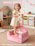 Cozy Kids Sofa Chair with Removable Washable Cover & Magic-Tape Backrest Toddler Chair, Crystal Velvet Furniture