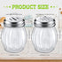 48 6 oz Hotop Pcs Cheese Parmesan Shakers with Perforated Top, Glass Spice Shaker with Slotted Stainless Steel Lid