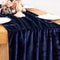 Socomi Navy Blue Velvet Table Runner, 20 x 120 Inches, Luxurious Thick Cotton for Christmas, Thanksgiving