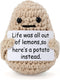 TOYMIS 3 inch Life Interesting Knitted Positive Potato Mini Funny Positive Potato, Creative