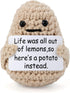 TOYMIS 3 inch Life Interesting Knitted Positive Potato Mini Funny Positive Potato, Creative