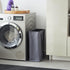 Slim Laundry Hamper with Adjustable Long Handles, 45L Small Mesh Top Laundry Basket for Bedroom, Closet, Bathroom - Grey
