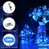16 Pack IP68 7ft Olafus Blue Fairy Lights Battery Operated, Waterproof Mini String Light, Small LED Bottle Light