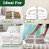Bed Sheet Organizer and Storage Size Label Bands for Linen Closet Organization - King 2PCs Pack | White