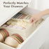 Set 4 Closet DIMJ Drawer Organizers Clothes, of Dresser Organizer Bins, Fabric Organizers and Storage, Shallow Drawer