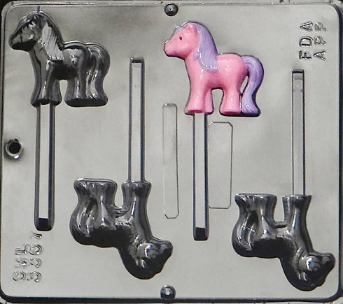 Horse Lollipop Chocolate Candy Mold, Western My Little Pony 3307