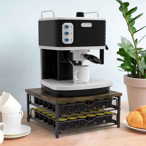 Coffee Pod Holder for Counter, 72 Capacity Drawer for Keurig Pod Storage with Sliding Baskets for Coffee Station
