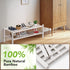 2 Closet,Hallway,Entryway,Small 34.2"x11"x13" Haddockway Long Tier Bamboo Shoe Rack Storage Organizer, Multifunctional