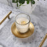 Iron Plate Candle Holder Set of 3, Gold Decorative Pillar Candle Stand for Wax Candles
